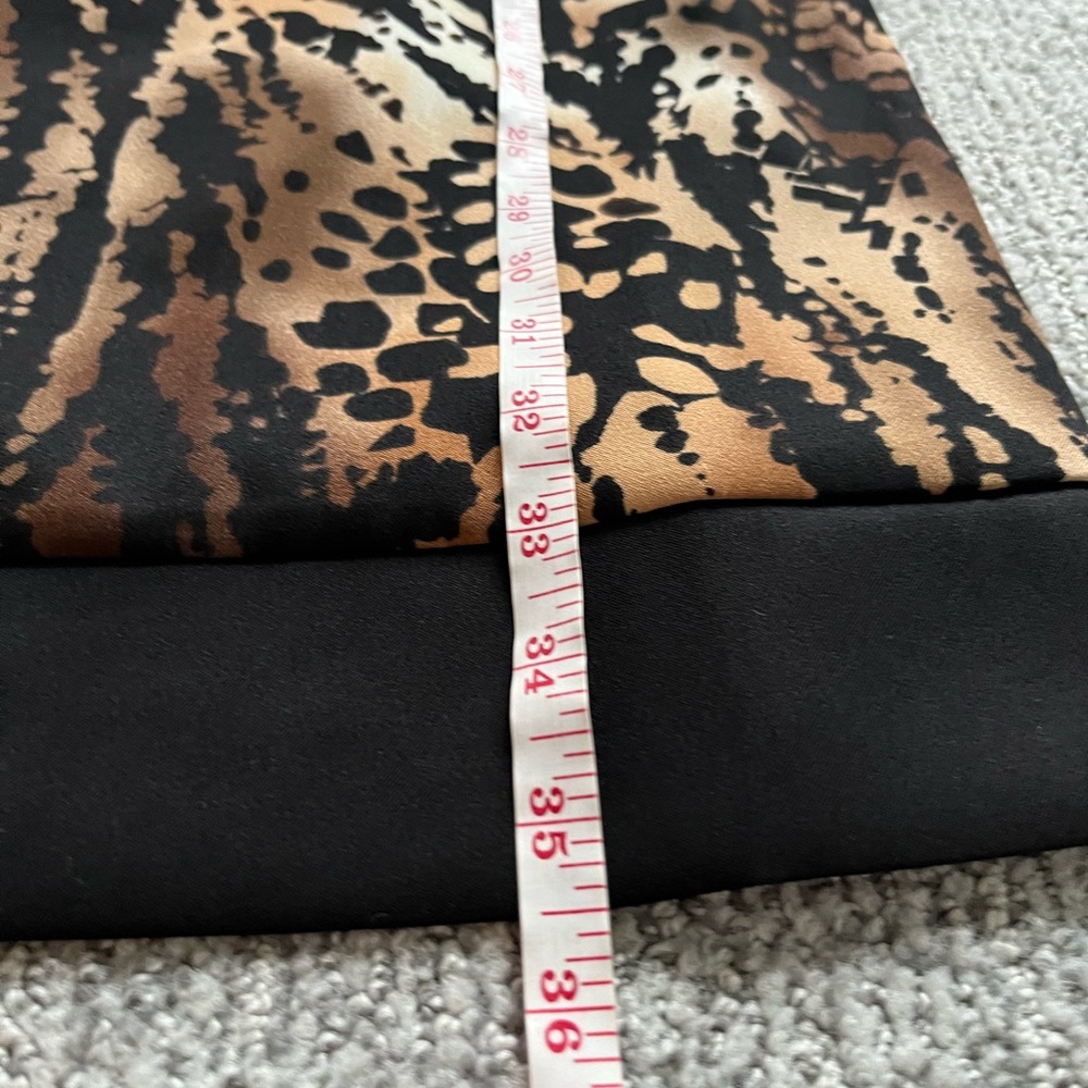 Ab Studio Animal Print U-neck Midi Dress Size 2 - Picture 16 of 16